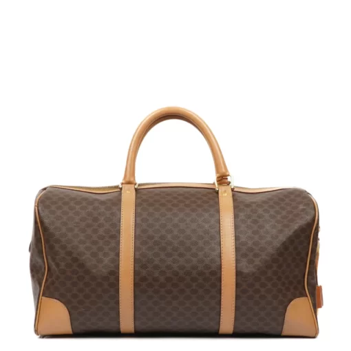 Celine Vintage Macadam Pattern Logo Embossed Big Boston Bag - Image 4