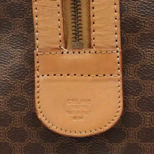Celine Vintage Macadam Pattern Logo Embossed Big Boston Bag - Image 6