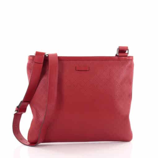 Gucci Crossbody Bag Diamante Red Leather Large. - Image 2