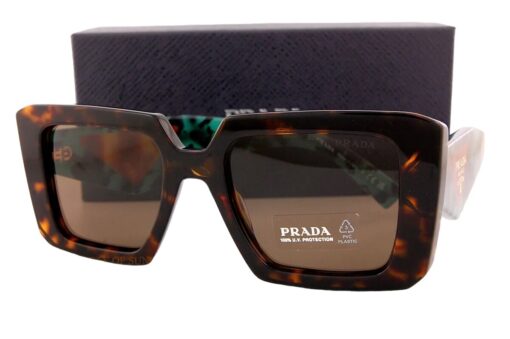 PRADA Acetate Symbole Sunglasses Slate Black - Image 3
