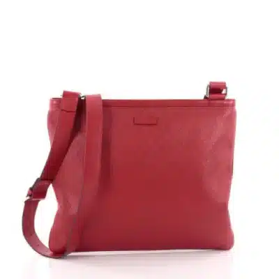Gucci Crossbody Bag Diamante Red Leather Large.
