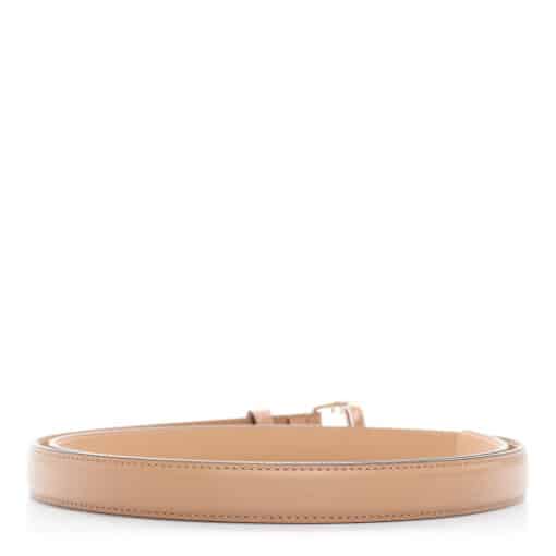 GUCCI Azalea Calfskin Enamel Monochrome Double G 20mm Belt 100 40 Camelia - Image 3