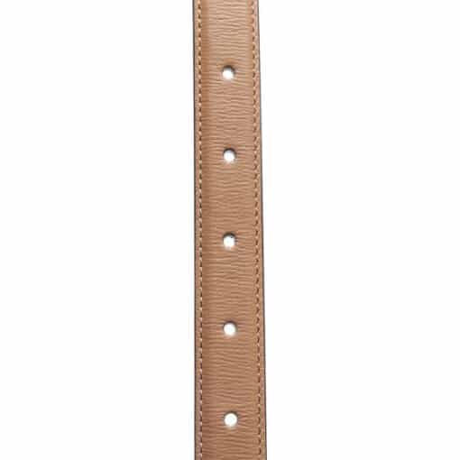 GUCCI Azalea Calfskin Enamel Monochrome Double G 20mm Belt 100 40 Camelia - Image 5
