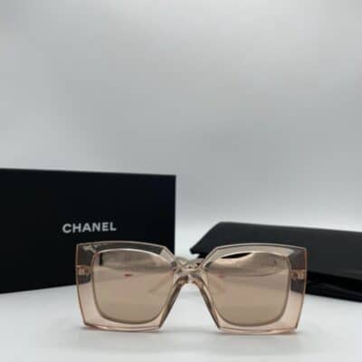 Chanel Square Ladies Sunglasses Light Pink Mirror/Pink