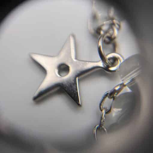 Christian Dior Logo Bow Charm Chain Necklace Metal with Beads - Image 2