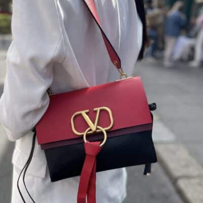 Valentino Garavani VRing Shoulder Bag Leather Small.