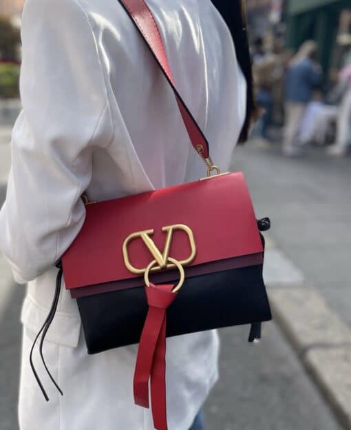 Valentino Garavani VRing Shoulder Bag Leather Small.