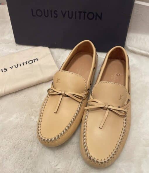 Louis Vuitton Light Beige Leather Arizona Loafers Men’s( Size 42 /UK 8) - Image 12