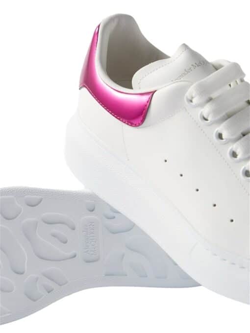 ALEXANDER MCQUEEN Oversized Raised-Sole Leather Trainers (Size 39) - Image 4