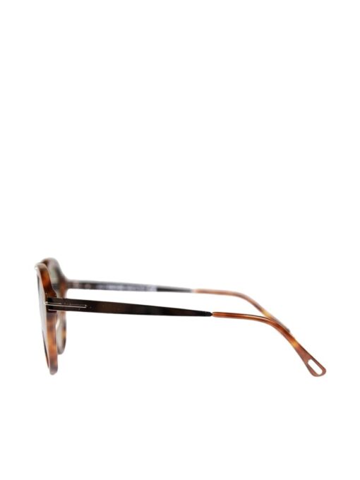 Tom Ford 'Aviator Style' Sunglasses Classic Blond Havana Frame Silver Hardware - Image 5
