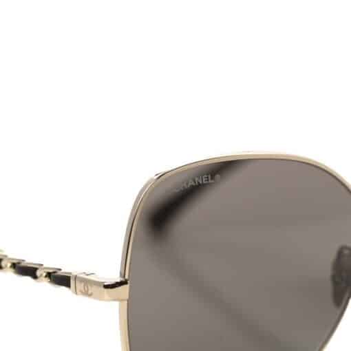 CHANEL Metal Square Frame Ladies Sunglasses Brown Tortoise - Image 8