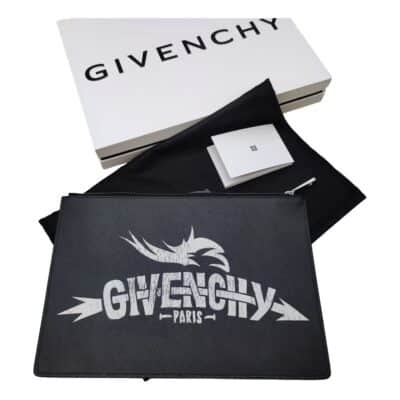 Givenchy Black Canvas Clutch Bag