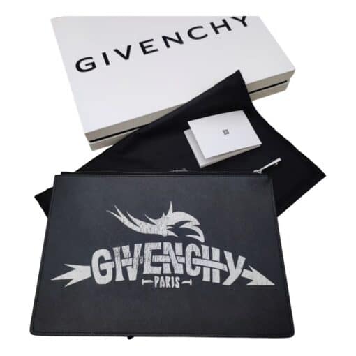 Givenchy Black Canvas Clutch Bag