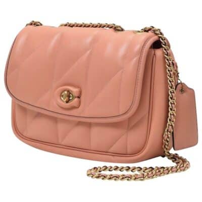 Coach Pillow Coral Quilted Madison Shoulder Crossbody Bag.