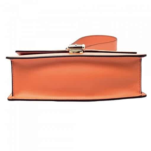 Gucci Orange Small Leather Web Chain Sylvie Shoulder Bag - Image 3