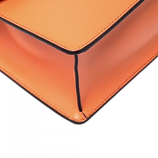 Gucci Orange Small Leather Web Chain Sylvie Shoulder Bag - Image 7