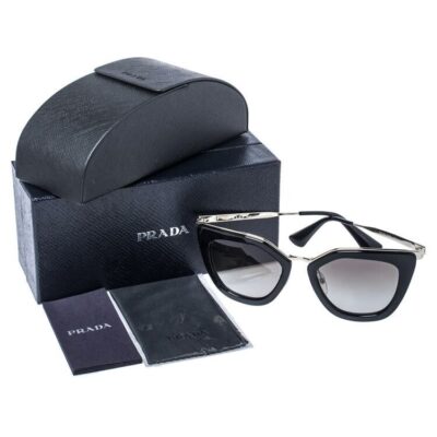 Prada Pale Gold Tone / Brown Gradient SPR 53S Cinema Evolution Sunglasses.