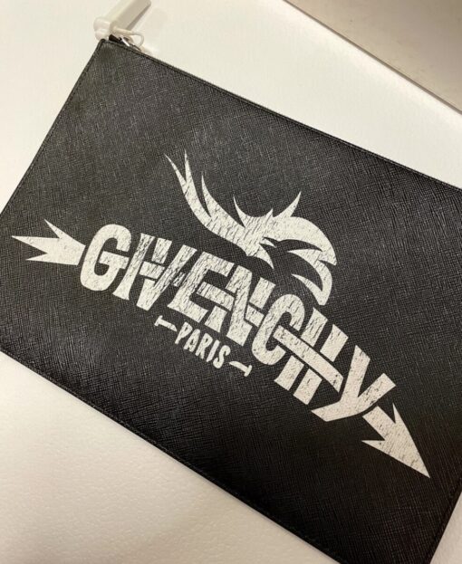 Givenchy Black Canvas Clutch Bag - Image 10