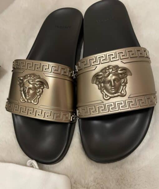 VERSACE Mainline Gents Sliders Gold (Size 43/UK 9) - Image 8