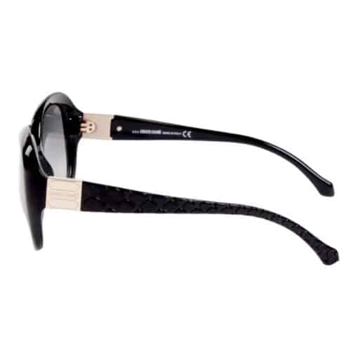 Roberto Cavalli Signature Oval Sunglasses in Black. - Image 5