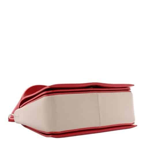 CELINE Shiny Smooth Calfskin Medium Frame Shoulder Bag Poppy Red Clay. - Image 9