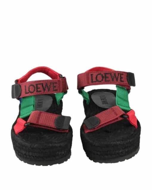 Loewe + Paula's Ibiza Colour-Block Webbing Espadrille Sandals (Size 36) - Image 4