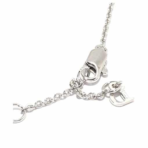 Christian Dior Vintage 1990s Logo Crystals Trio Tassel Silver Necklace. - Image 5