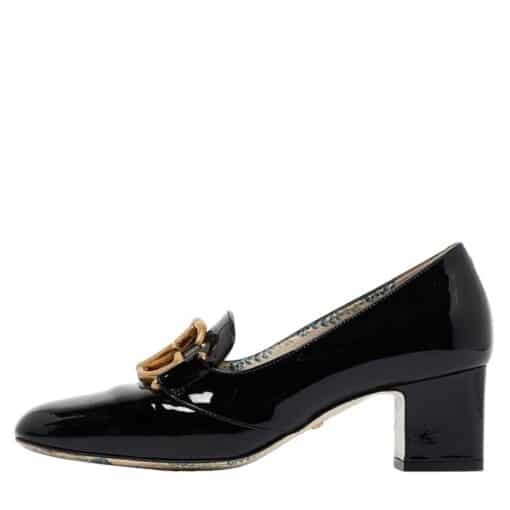 Gucci Marmont GG Patent Leather Pumps in Black (Size 37.5) - Image 6