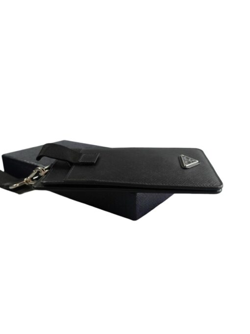 Prada Saffiano Noir Smartphone Case Wristlet - Image 3