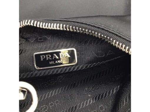 Prada Re-edition 2005 Black Tessuto Nylon Small Chain Crossbody Bag - Image 6