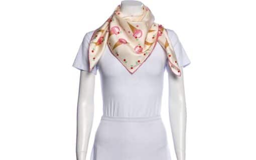 GUCCI Ice Cream Print Silk Scarf