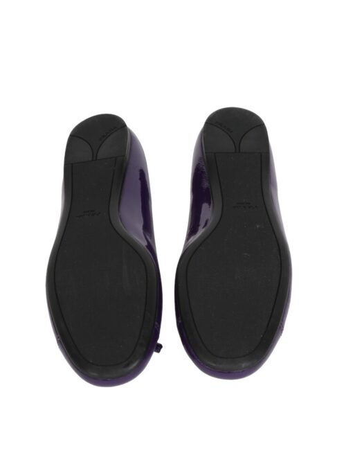 Prada Purple Patent Leather Bow Cap Toe Ballet Flats (Size 37) - Image 6