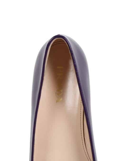 Prada Purple Patent Leather Bow Cap Toe Ballet Flats (Size 37) - Image 3