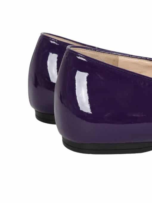 Prada Purple Patent Leather Bow Cap Toe Ballet Flats (Size 37) - Image 11