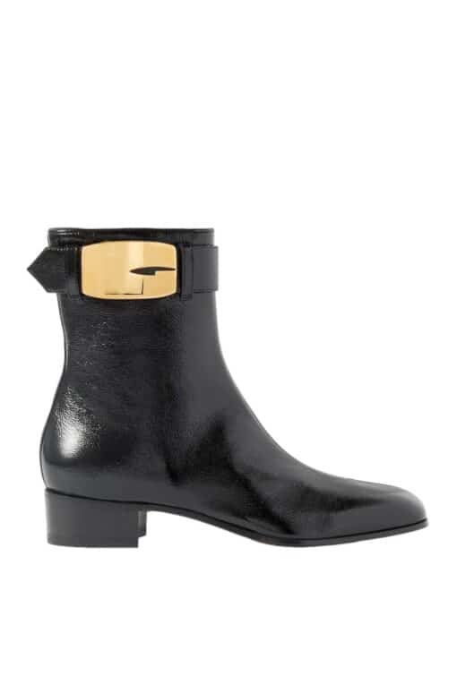 Gucci Retro G patent Leather Ankle Boots in Black (Size 37) - Image 5