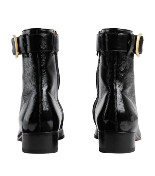 Gucci Retro G patent Leather Ankle Boots in Black (Size 37) - Image 2