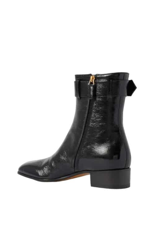 Gucci Retro G patent Leather Ankle Boots in Black (Size 37) - Image 6