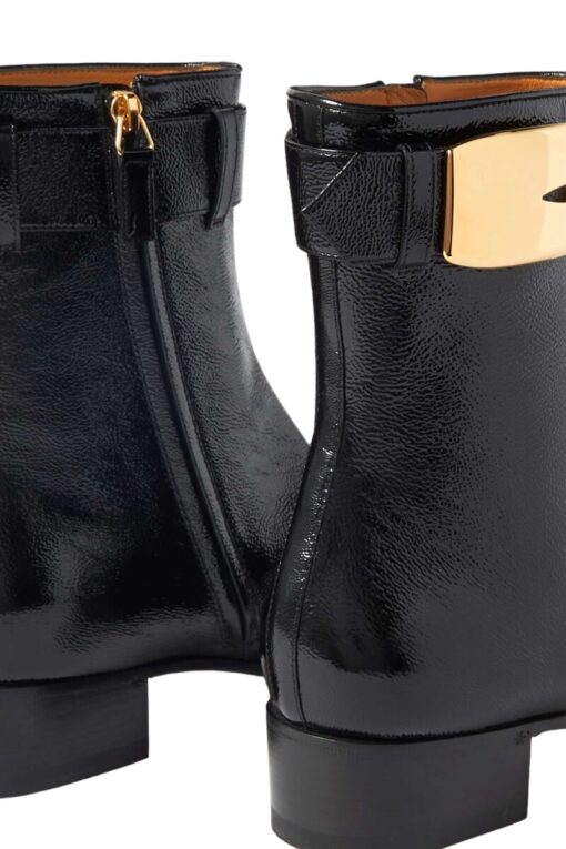 Gucci Retro G patent Leather Ankle Boots in Black (Size 37) - Image 7