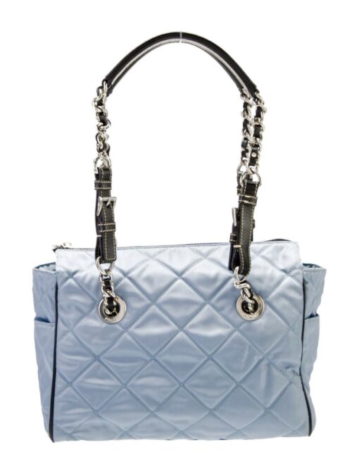 PRADA Quilted Shoulder Bag Nylon Light Blue. - Image 15