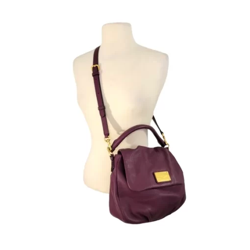 Marc Jacobs Burgundy Leather Classic Q Shoulder Bag