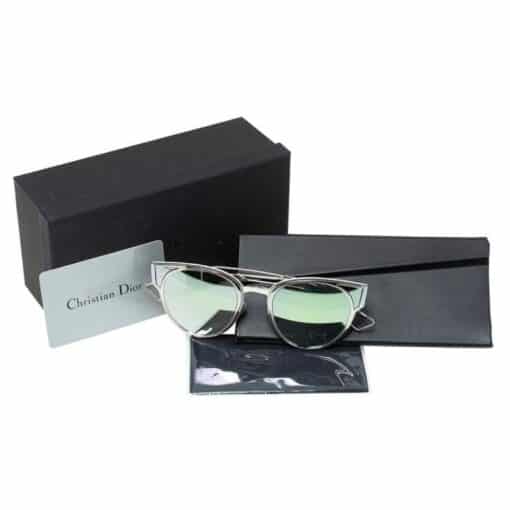 Dior Palladium Tone/ Silver Mirrored 010DC DiorSculpt Sunglasses