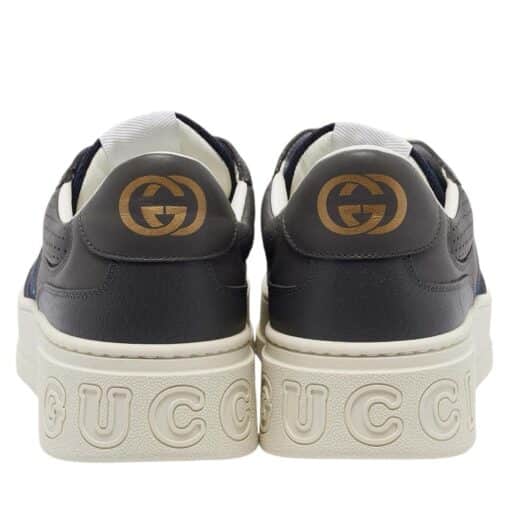 Gucci Blue/Grey Jumbo GG Canvas and Leather Low Top Sneakers (Size 44/UK 9.5) - Image 5