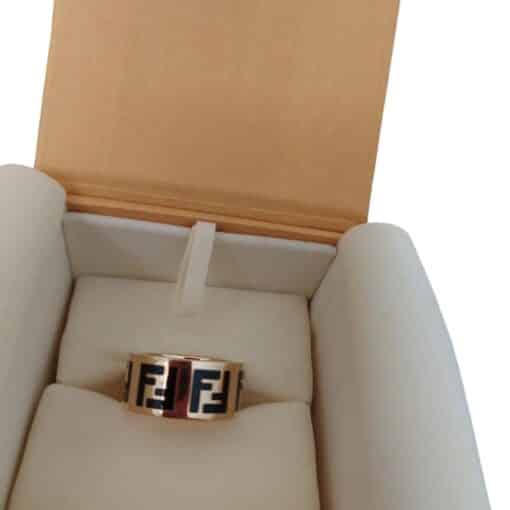 Fendi Forever Fendi Ring Black / Gold Brass M (54mm) - Image 3