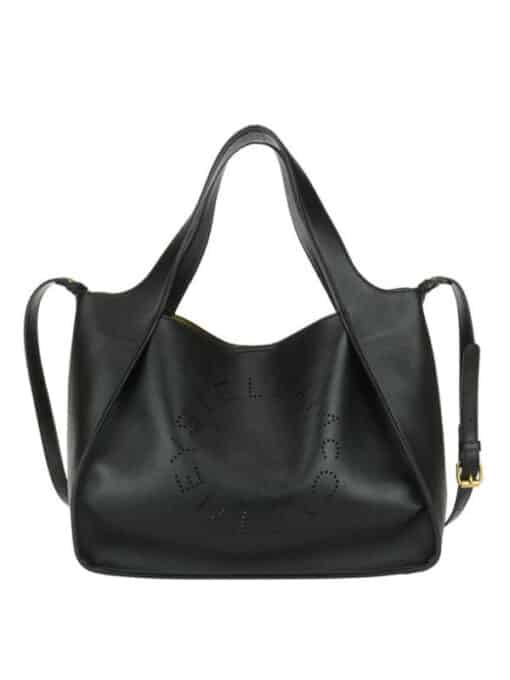 STELLA MCCARTNEY Stella Black Faux Leather Tote Shoulder Bag - Image 3
