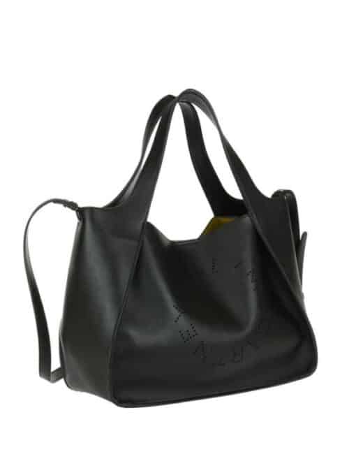 STELLA MCCARTNEY Stella Black Faux Leather Tote Shoulder Bag
