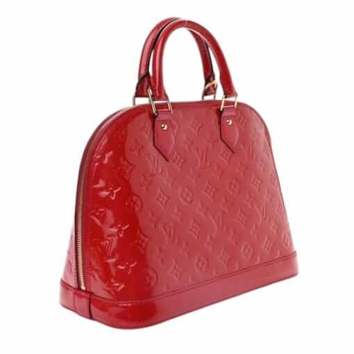 Louis Vuitton Vernis Leather Alma PM Pomme D'Amour Handbag - Image 4