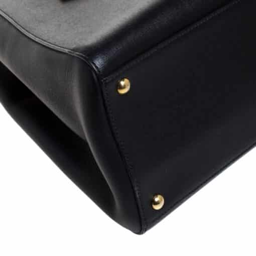 Fendi Black Leather Medium 2jours Tote Shoulder Bag - Image 3