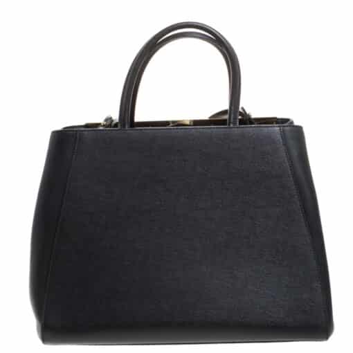 Fendi Black Leather Medium 2jours Tote Shoulder Bag - Image 9