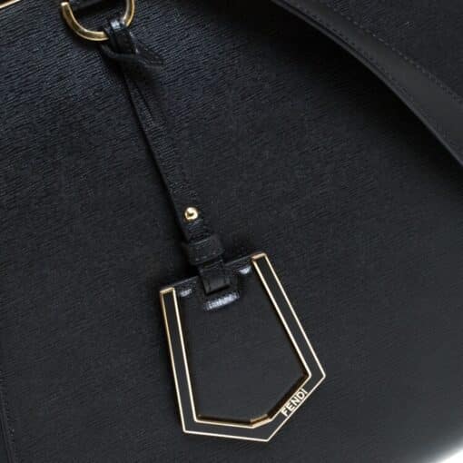 Fendi Black Leather Medium 2jours Tote Shoulder Bag - Image 10