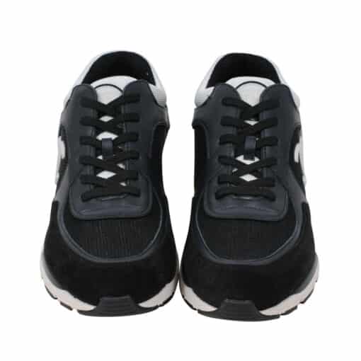 CHANEL Navy Black Short Sprint CC Logo Runner Sneakers (Size 40) - Image 5